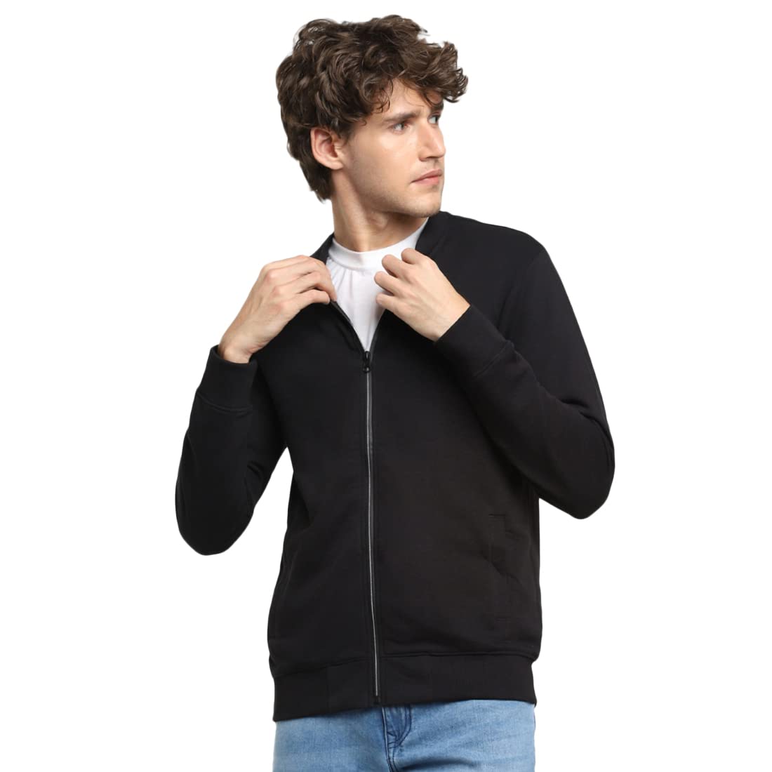 bewakoof Men's Solid Regular Fit Full Sleeve Round Neck Cotton Sweatshirt-picture-45