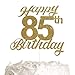 85th Birthday Cake Topper, Birthday Party Decorations with Premium Gold Glitter