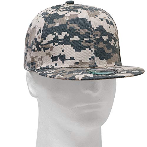 Image of Falari Classic Snapback Hat Cap Hip Hop Style Flat Bill Blank Solid Color Adjustable Size