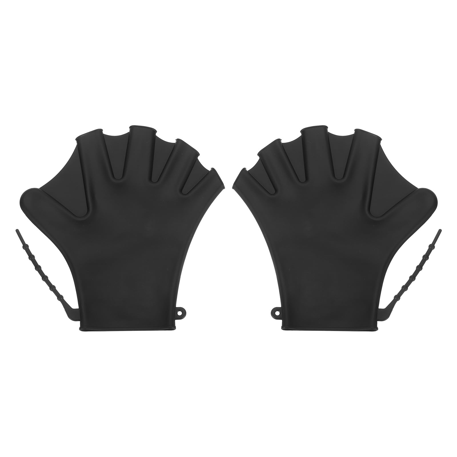 PATIKIL 8 Inch Swim Gloves, Silicone Swimming Gloves for Men Women Adults Water Resistance Training Diving Snorkeling, Black