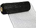 Deco Poly Mesh Ribbon- 10 Inch x 30 Feet, Black Metallic with Black Foil