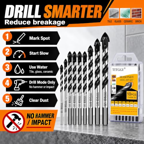 TITGGI Masonry Drill Bit Set