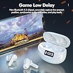 Wireless Earbuds, Bluetooth Headphones 5.3 HiFi Stereo, Wireless Earphones with ENC Noise Cancelling Mic, LED Digital Display in Ear Buds White - Image 4