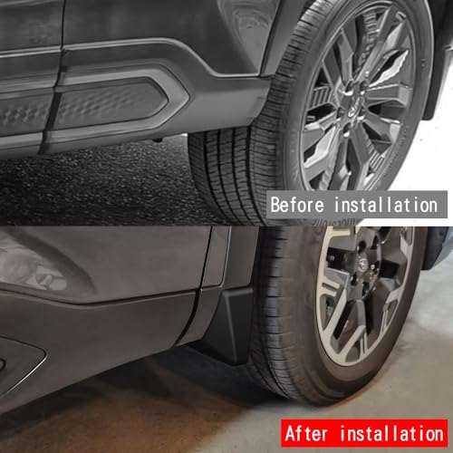 Image of Mud Flaps Splash Guards for Subaru Forester 2026 2025, Exterior Accessories Front and Rear Mud Guards 4PCS No Drilling Heavy Duty Fender Mudguards Kit with Hardware Accessories, Black