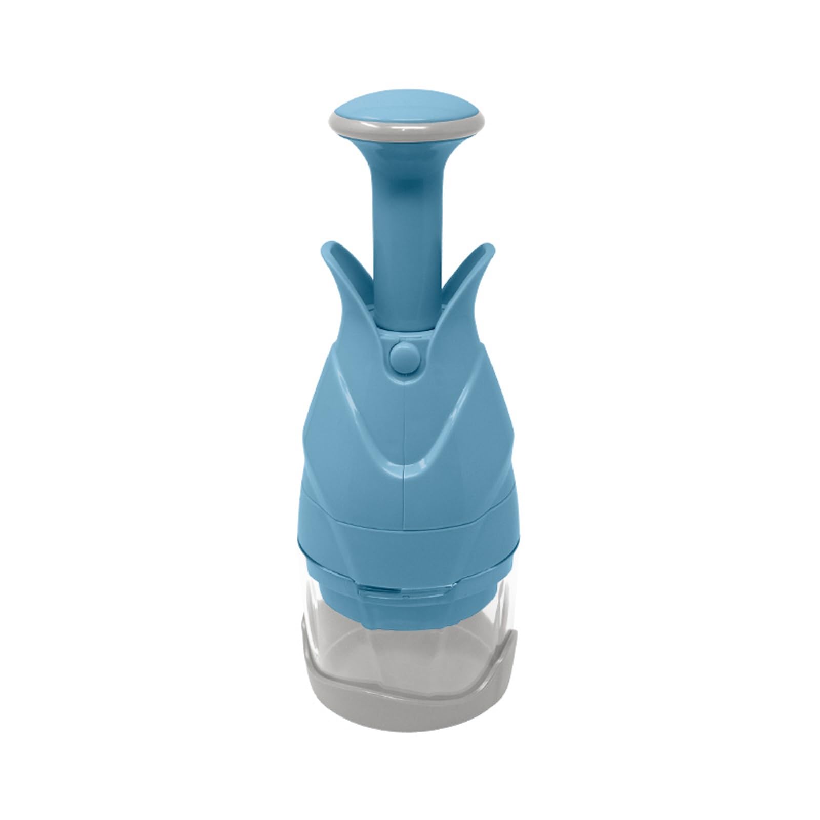 Gourmet Kitchen Push Chopper – Good Grips Vegetable Chopper with Soft, Comfortable Handle, Removable Blade Cartridge, and Easy-Clean Design – Ideal for Vegetables, Fruits & More - Blue