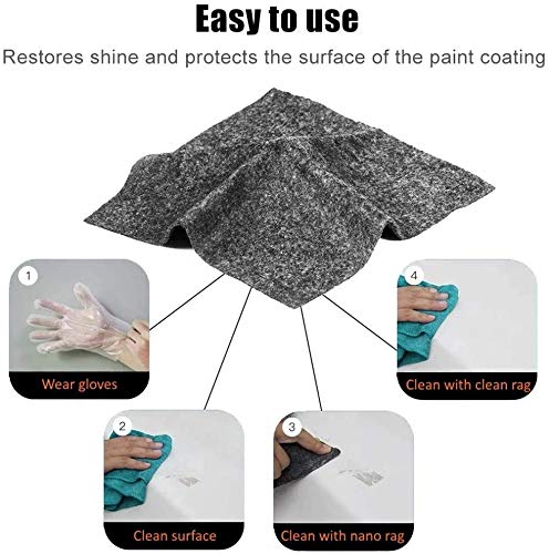 Nano Magic Car Scratch Remover Cloth, Multipurpose Car Scratch Repair Kit,Easily Repair Paint Scratches, Scratches Light Scratch Repair for Cars-3pcs