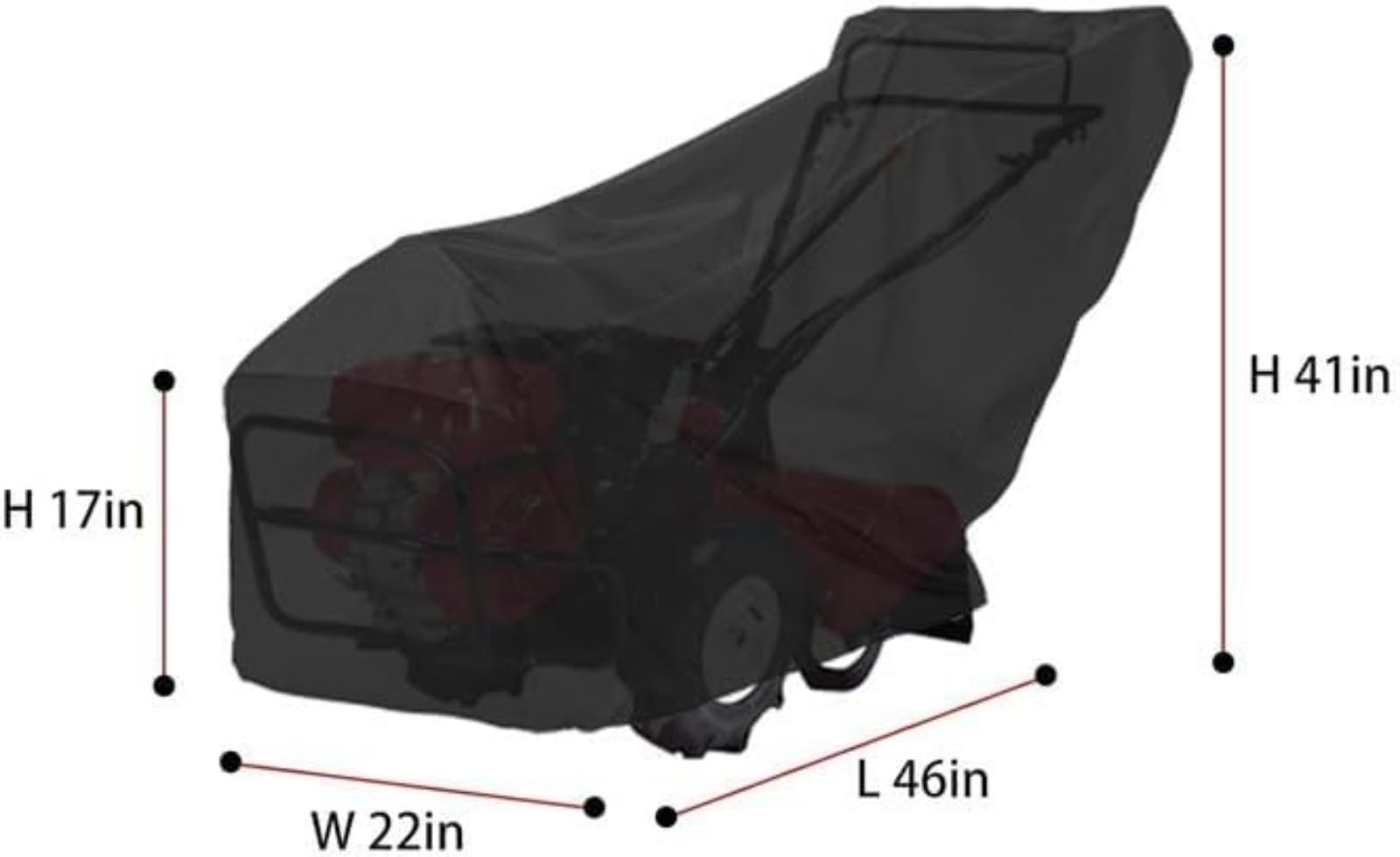 Cubierta para motoazada, cubierta para cortadora de jardín, tela Oxford 420D, resistente a los rayos UV, impermeable, a prueba de polvo, cubierta universal para motoazada con funda protectora negra