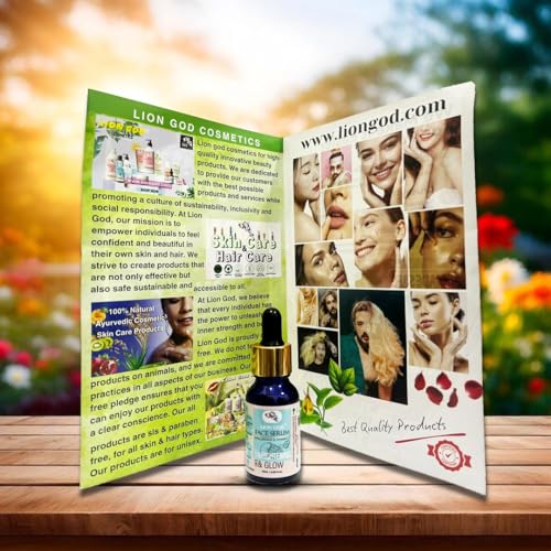 Image of Lion God Face Serum For Instant Brightening & Glowing Skin | With Hyaluronic & Vitamin C | For Men & Women | 15ml