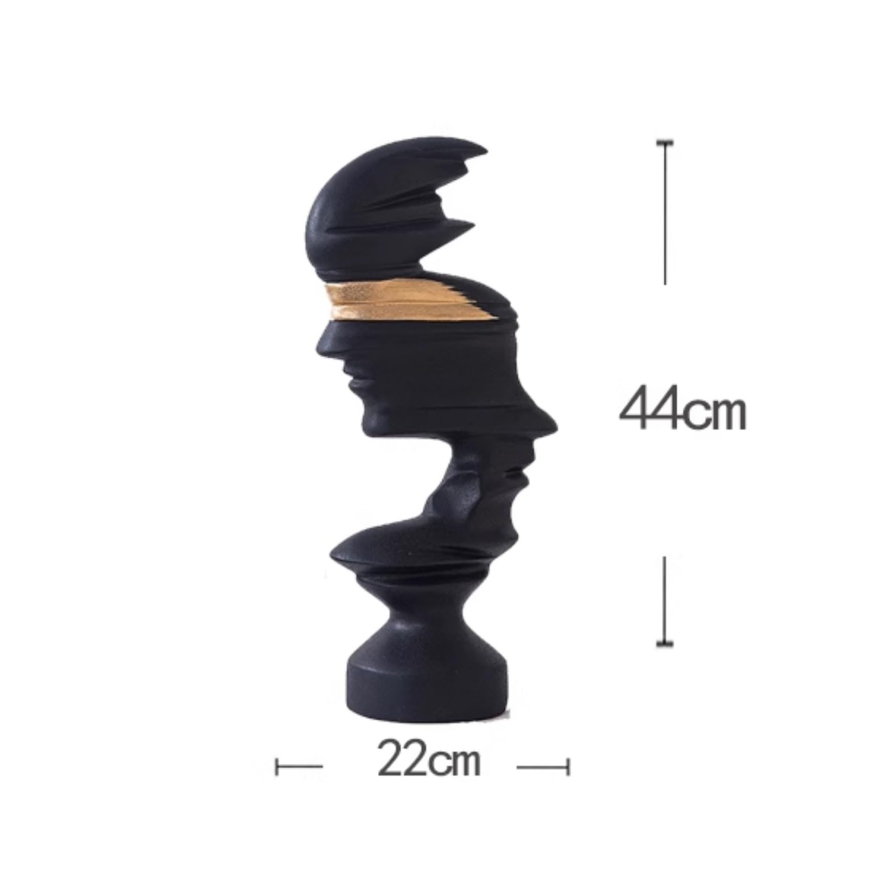 Estatua de Mesa Black and White Matte Abstract Figure Ornaments Modern Simple Porch TV Cabinet Resin Sculpture Decoration Estatua de Decoración
