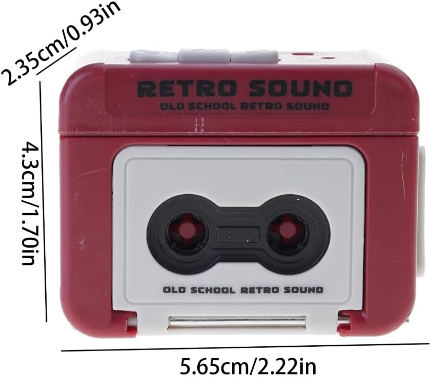 Miniature Cassette Recorder Keychain Sound Recording Device for Backpacks Purses