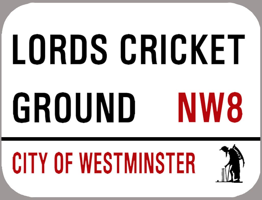 Ingzzaac Metalpostera125988 London Metal Street Sign Lords Cricket Ground Street Sign 8X12 Inches
