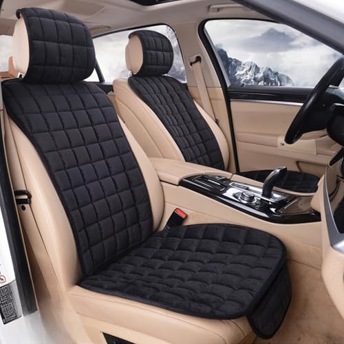 Image of HSR 7 Pcs Set Comfortable Ultra-Soft Car Seat Cover, Breathable Flax Fabric Front & Back Seat Car Seat Cover for All Seasons - Universal Fit (7 Pcs Set)