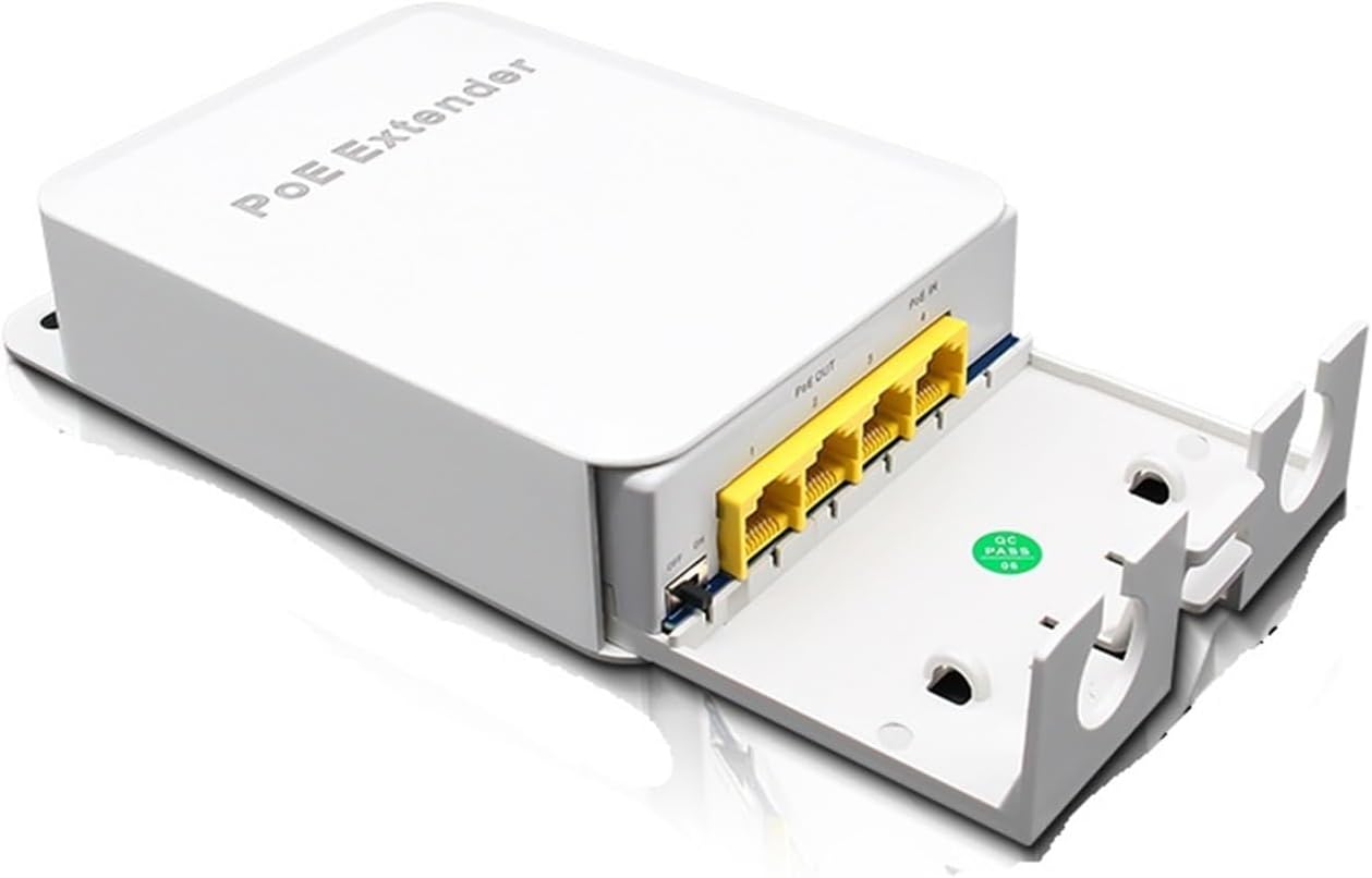 4-Port Waterproof POE Repeater 100/1000Mbps Outdoor Network POE Extender IP55 VLAN 44-57V 30W, POE013G-FS