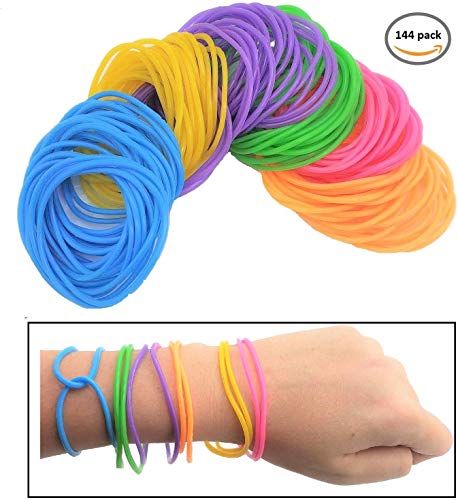 Zugar Land 80s Colorful Neon Jelly Bracelets (7