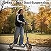 Electric Scooter for Adults, 500W Motor, 22 MPH Top Speed, Up to 31 Miles Long Range, 10” Solid Tires, Foldable Commuter E Scooter with Dual Suspension, App Control, Dual Brake System