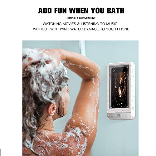 SZAMBIT Suporte de telefone para chuveiro, suporte de parede à prova d'água para banheiro, suporte