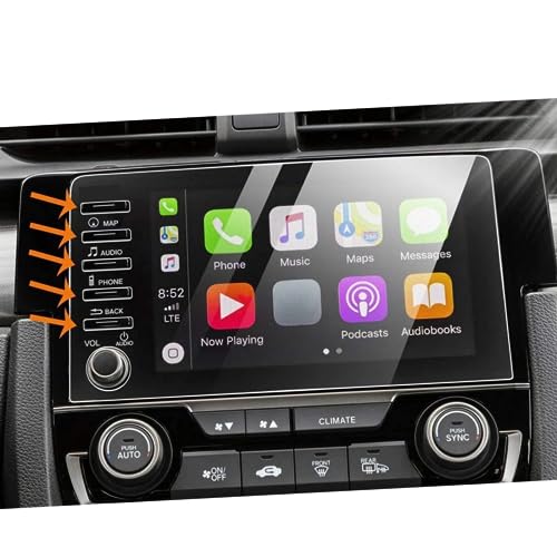 Vidrio templado Honda Civic Touring Type R para pantalla de navegación GPS