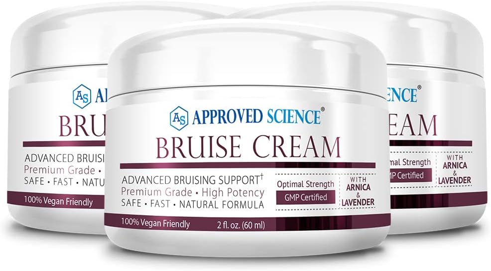 - Approved Science Bruise Cream - Arnica and Lavender - Soothe and Fade Bruises - 6 Fl. Oz - 3 Pack - Vegan
