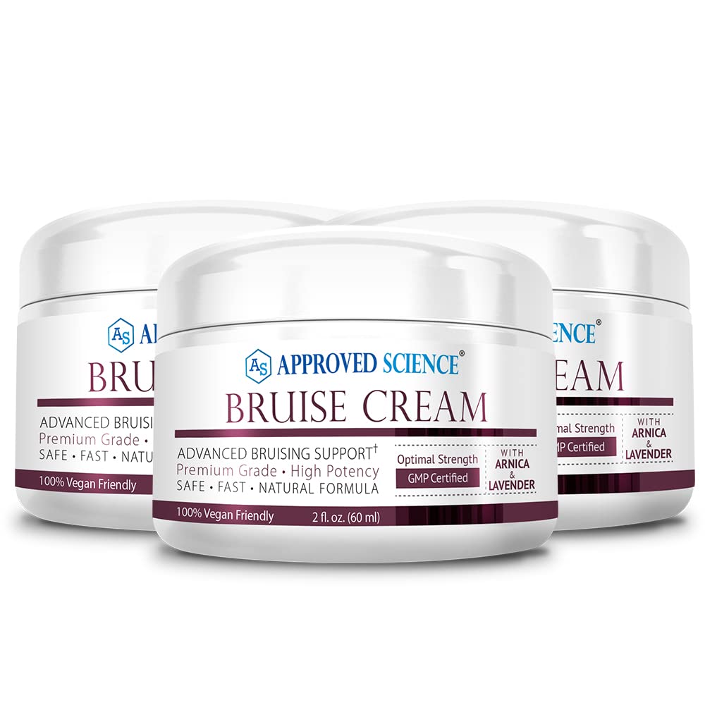 Approved Science Bruise Cream - Arnica and Lavender - Soothe and Fade Bruises - 6 Fl. Oz - 3 Pack - Vegan