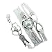 DOINSHOP Infinity Love Heart Pearl Friendship Antique Leather Charm Bracelet (White)