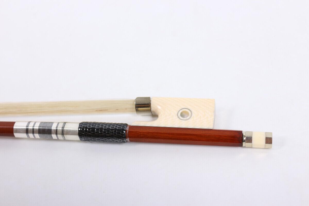 Yinfente Arco de violín avanzado 4/4, tamaño completo, madera de Brasil, gran equilibrio, arco AAA, arcos de violín para principiantes y profesionales