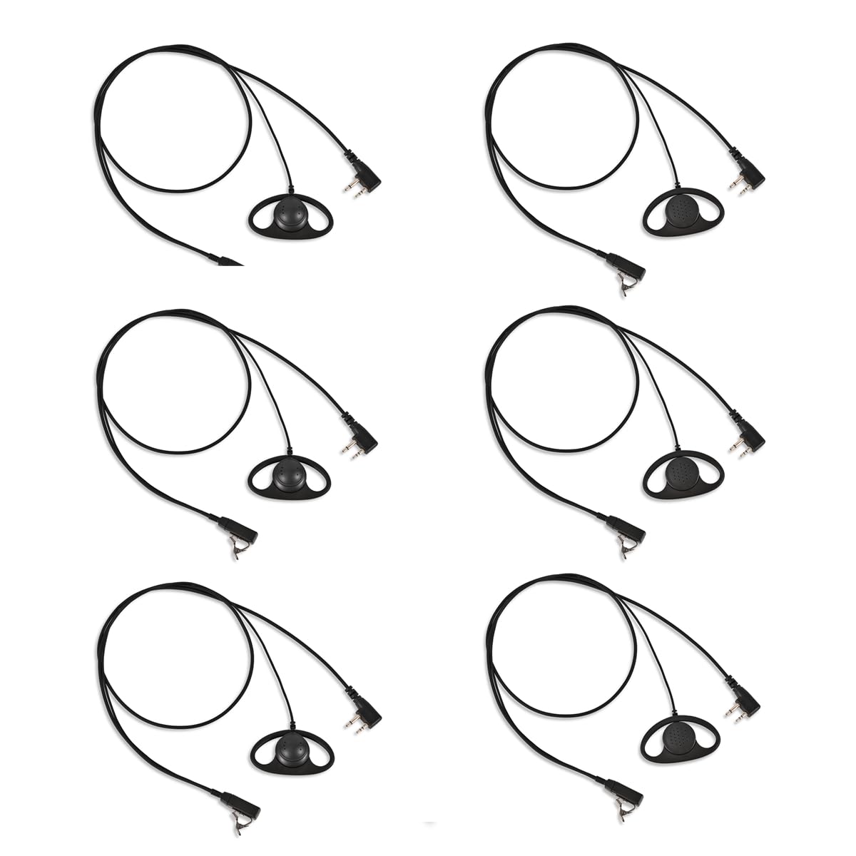 Headset for Midland D Shape with Mic Security Earpiece for GXT1000VP4 LXT500VP3 GXT1050VP4 GXT1000XB (6pcs)
