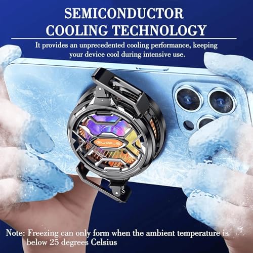 Image of FS03 Arctic 15W Mobile Cooling System, Magnetic Semiconductor Phone Cooler with High-Speed Fan, Universal Grip Clip, Anti-Overheat Radiator for Gaming & Streaming Smartphones