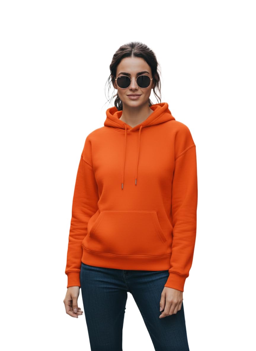 Highlander Women Regular Fit Fleece ||Black||Hoodie Solid||Sweatshirt-JM.3860 in black