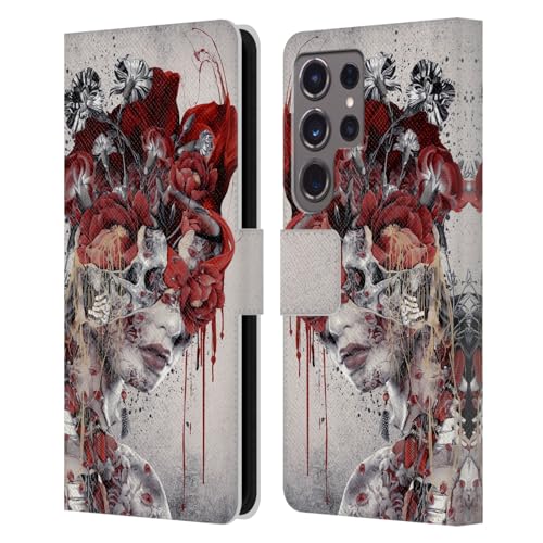 Funda de Cuero para Samsung S24 Ultra Head Case Designs Reina de Calaveras