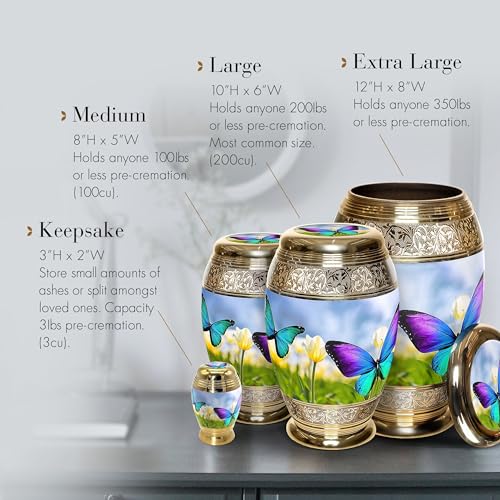 Image of Wild Butterfly Cremation Urns for Human Ashes Adult Female Urns for Ashes