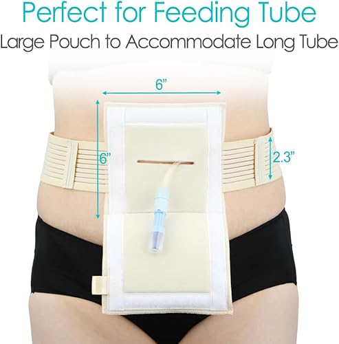 Miniatura 2 de Cinturón de tubo de alimentación transpirable, cinturones de tubos G, cinturón de tubo de clavija, soporte elástico para tubo G, suministros de