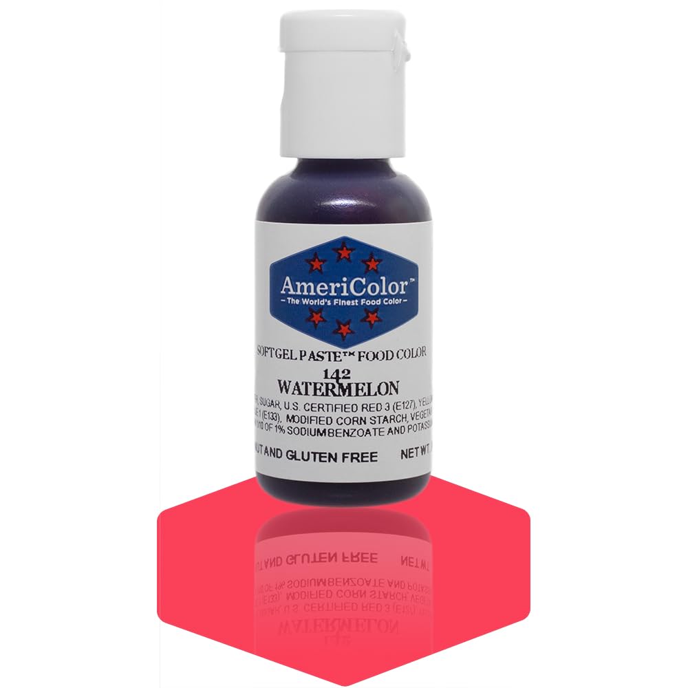 AmeriColor, Watermelon, .75 Ounce Bottle, Soft Gel Paste Food Color