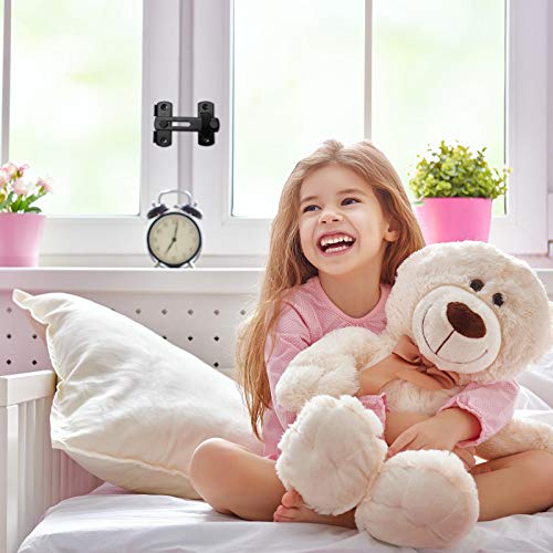 3 Pieces Black Gate Latch Barn Door Lock For Wine Cabinet Lock Pet Door Latch Bolt Lock Sliding Antique Lock Door Stainless Steel Buckle Gate With Screws #TOP5