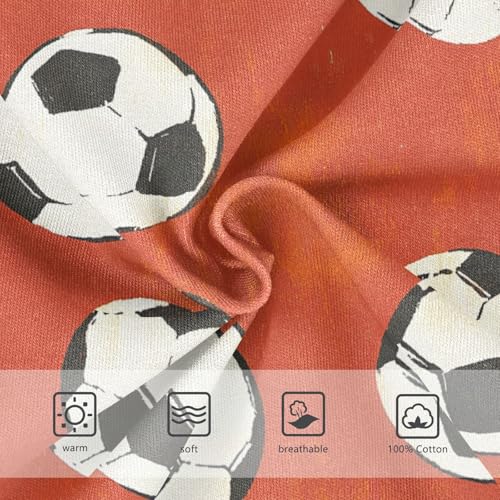 ALAZA Retro Football Soccer Red Boys' Briefs Soft Underwear Available in Sizes 2t-8y3