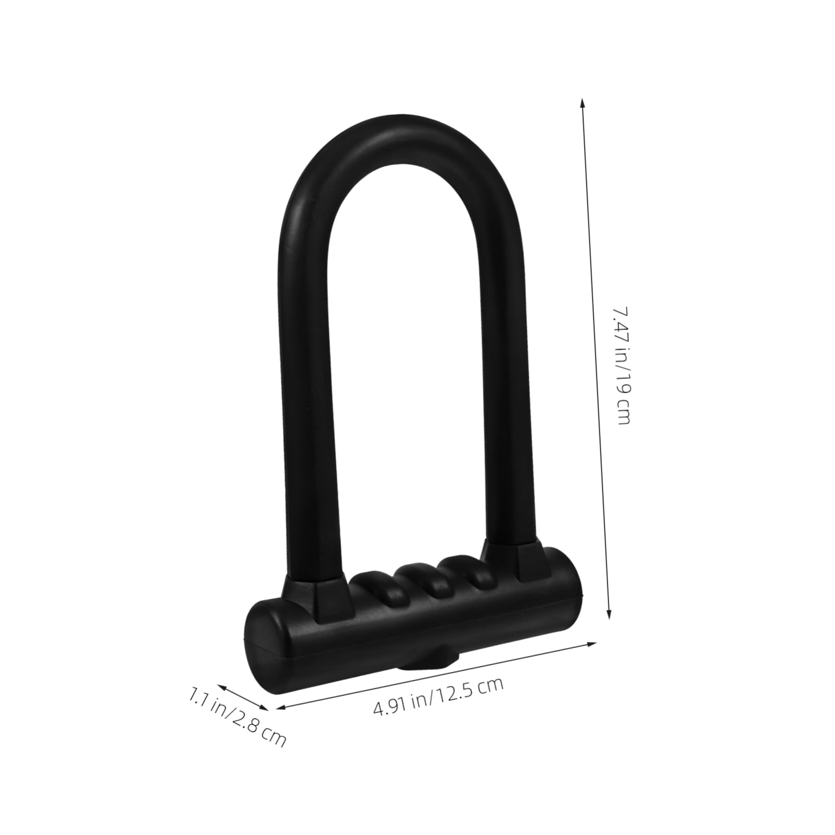 Antivol de Vélo en U Noir en Silicone et Fer, Double Ouverture | Anti-coupe, Haute Résistance, Sécurité Maximale, Protection Fiable, Format Compact pour Vélo et Moto