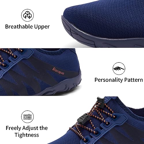 Racqua Men's Women's Water Shoes Quick Dry Aqua Shoes Lightweight Barefoot Swim Beach Shoes4