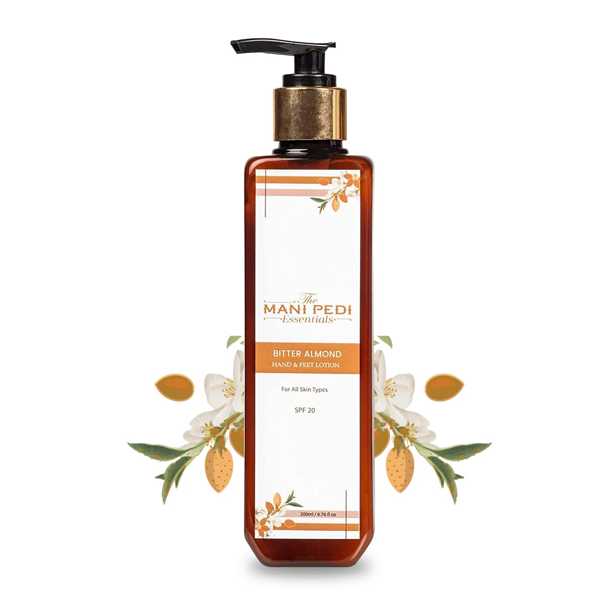 The Mani Pedi Essentials Bitter Almond Hand & Feet Lotion - 200 ml