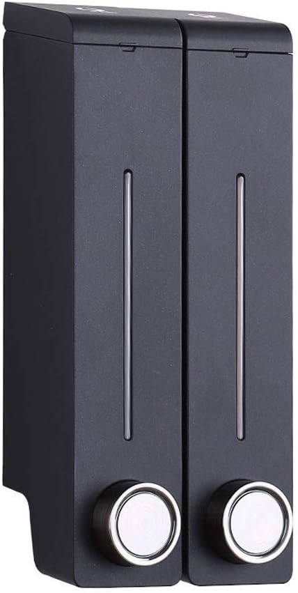 Soap Dispenser Simple Design Wall-Mounted Soap Dispenser Bathroom Kitchen Hand Sanitizer Dispenser Pressing 7 Color Optional Liquid soap Dispenser(Black 710ml 2rooms)