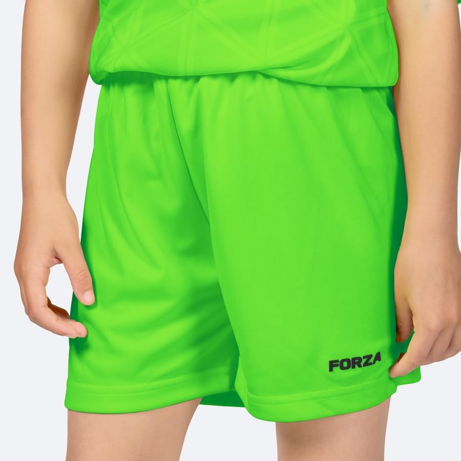 FORZA Kids' Geo Long Sleeve Soccer Uniforms - 100% Polyester, Quick Dry, Includes Jersey, Shorts & Socks