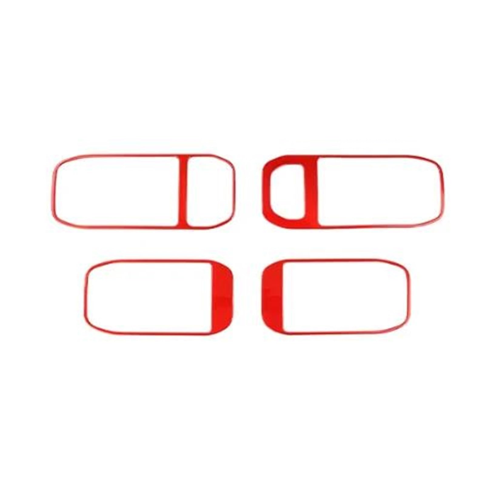 PYPFQUMQGR for Kia EV4 2025 2026 Carbon Fiber Inner Door Handle Frame Bowl Cover Trim LHD(LHD for Red)