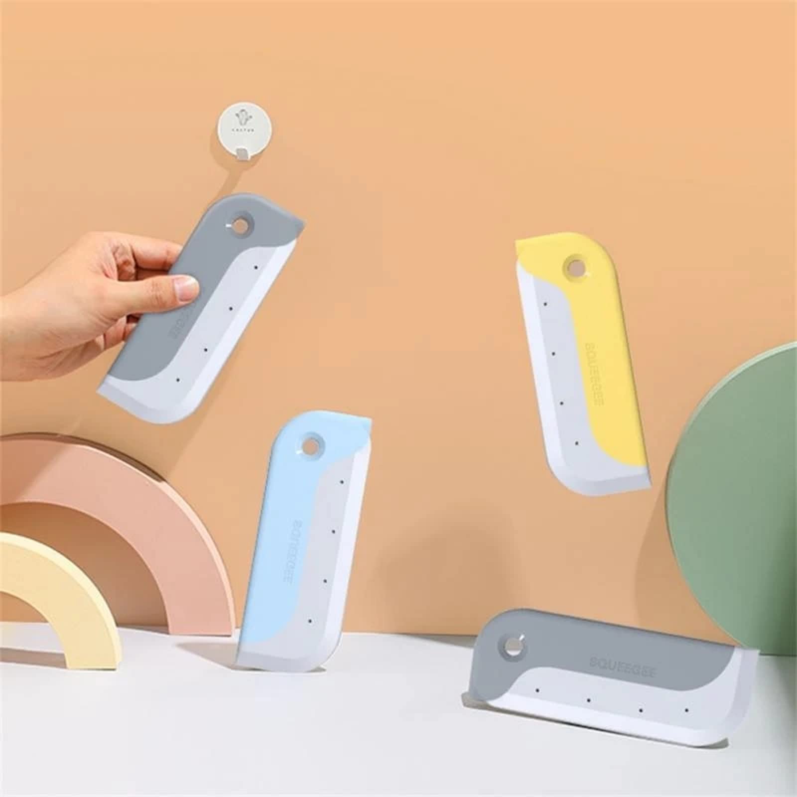 DSNMYO Grattoir De Douche Télescopique, Raclette De Douche, Essuie-Glace Pour Vitres, Nettoyeur Pour Salle De Bain, Voiture, Miroir, Sol, Verre