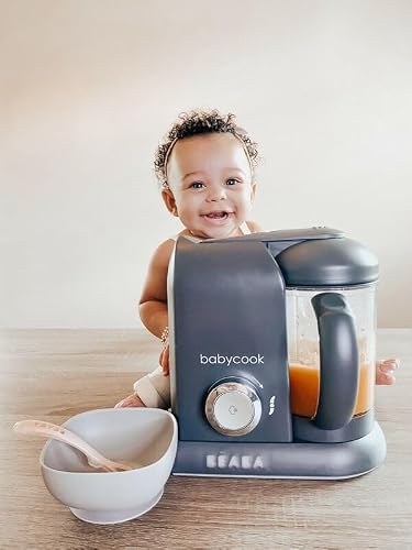 BEABA, Babycook Solo, Robot Bébé 4 en 1 Mixeur-Cuiseur, Cuisson Vapeur, Diversification alimentaire, Petits pots bébé maison, Dark Grey - 9