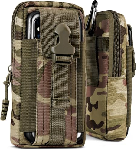 Sac banane en nylon ONEFLOW pour Realme GT2, étui tactique camouflage avec mousqueton