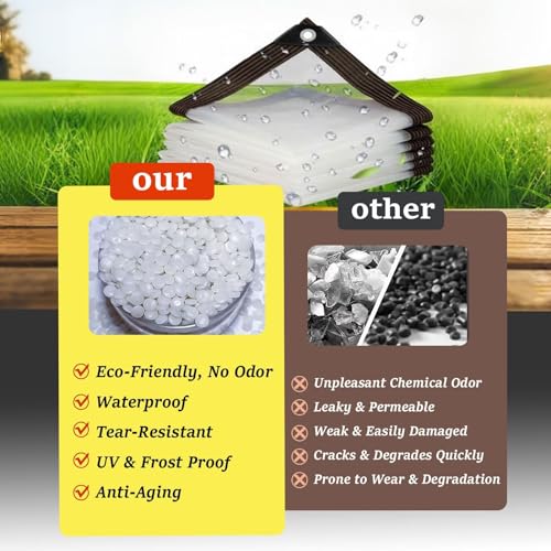 Loneta impermeable de serreta transparente lona HDPE exterior impermeable 6