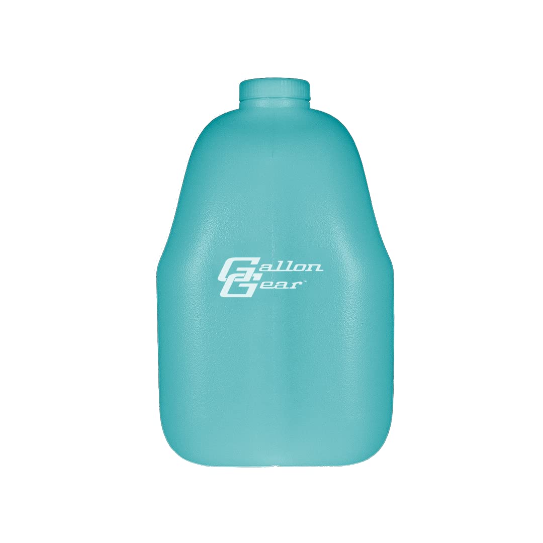 Gallon Gear 1 GALLON LARGE WATER BOTTLE | BPA-FREE PLASTIC | REUSABLE WATER JUG | HYDRATION WATER BOTTLE FOR MEN & WOMEN | GYM, SPORTS, TRAINING & FITNESS (AQUA)