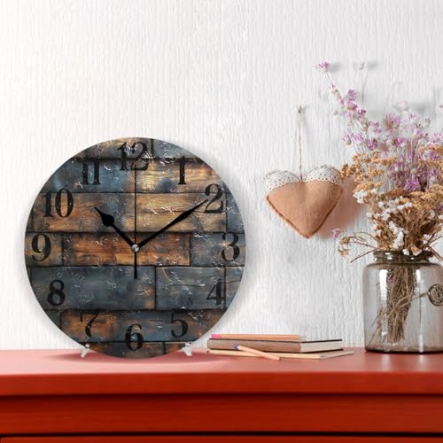 Reloj de pared analógico redondo silencioso LFICRTAN 10 pulgadas miniatura 2