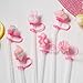 6Pcs Glitter Pink Straw Cover Cap for Stanley Cup, 10mm Reusable Cute Pink Drinking Straw Topper Accessories, Portable Protector Plugs Decorations Gifts for Kids Party Favors