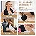 HOMERHYME Salon Towels, 24 Pack Black Hand Towels for Bathroom, 16 x 27 Inches Bulk Quick Dry Absorbent Microfiber Hair Towel, Bathroom Towels for Gym Spa Barber Pedicure Makeup & Beauty