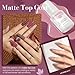 AZUREBEAUTY Dip Powder Nail Kit Starter Glitter Purple Nude Brown 8 Colors 30 Pcs with Nail Swatch Sticks, Dipping Powder Liquid Set Matte Top Coat for Fall Winter Nail Art Manicure Salon DIY Home