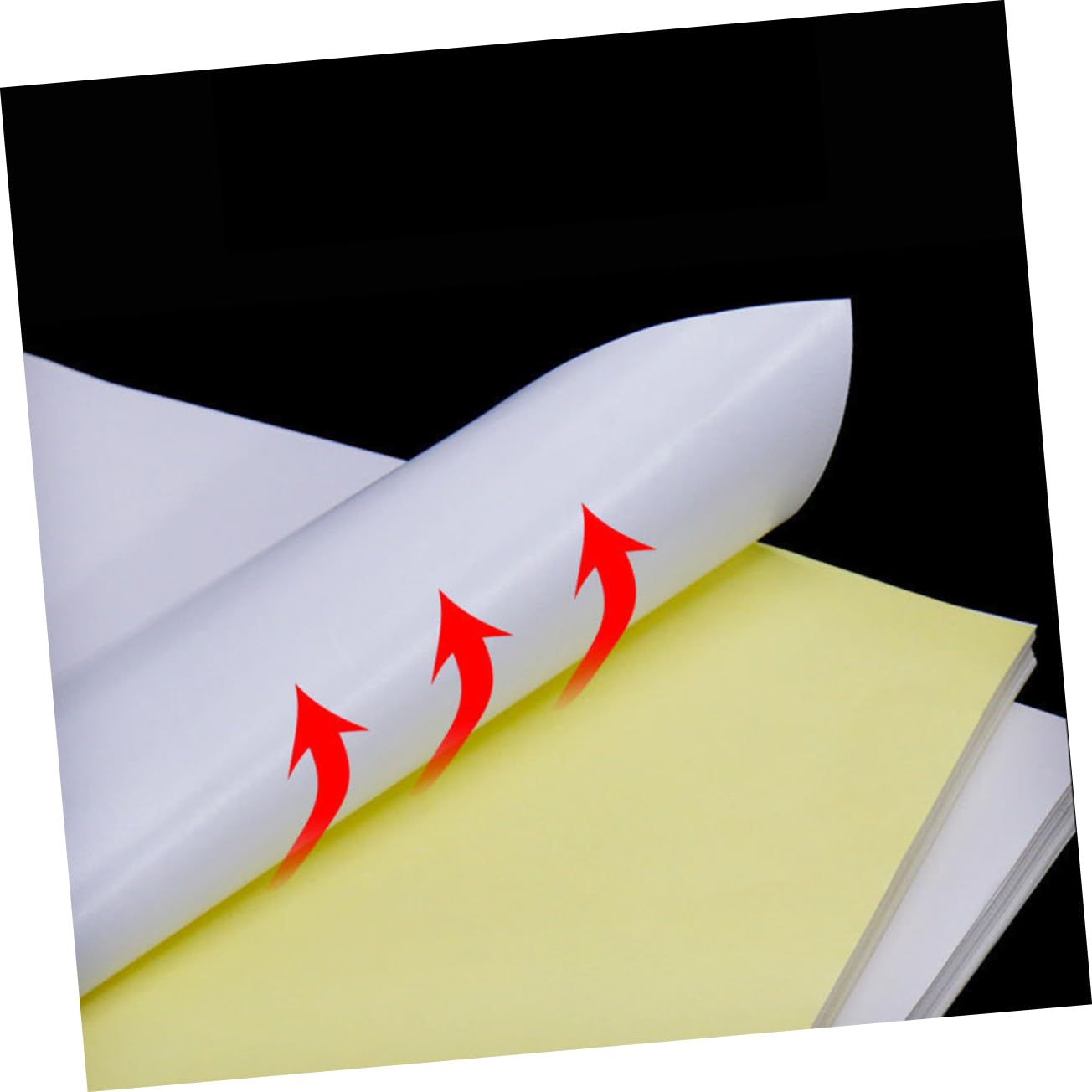 Angoily Papier Étiquette A4 Adhésif Blanc 100 Pièces, Imprimable pour Imprimante Laser et Jet D’encre, Facile à Déchirer, Bureau et École